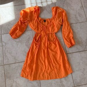 Wild Fable Bright Orange dress with cut outs